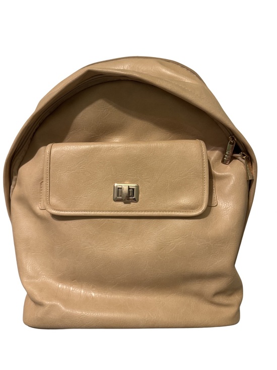 BEIS Handbags - BÉIS 2-in-1 Faux Leather Backpack Tan/Beige Removable Crossbody Pouch